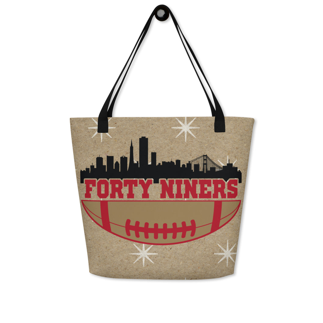 SF 49ers All-Over Print Large Tote Bag(NFL)