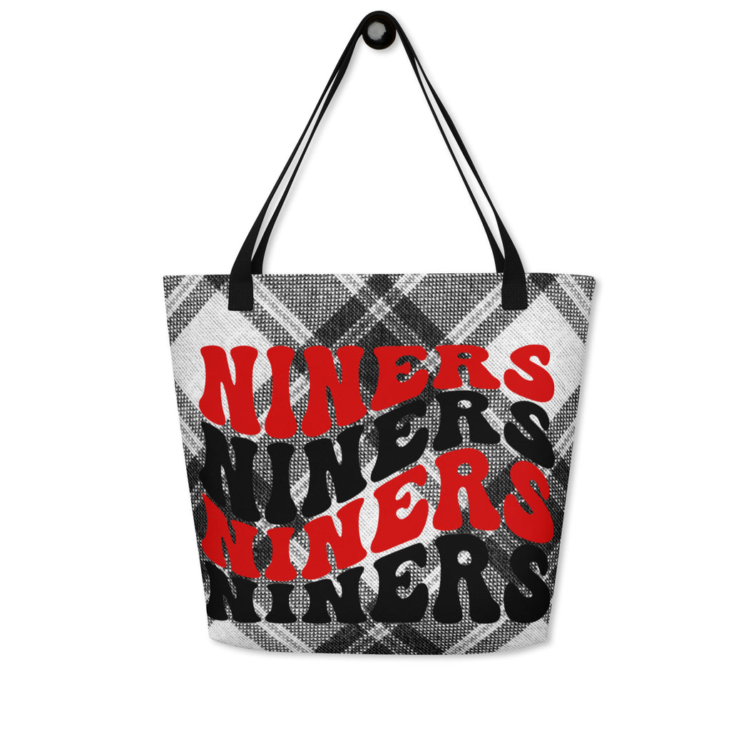 Niners Wave All-Over Print Large Tote Bag(NFL)