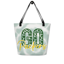 Load image into Gallery viewer, Go Packers All-Over Print Large Tote Bag(NFL)
