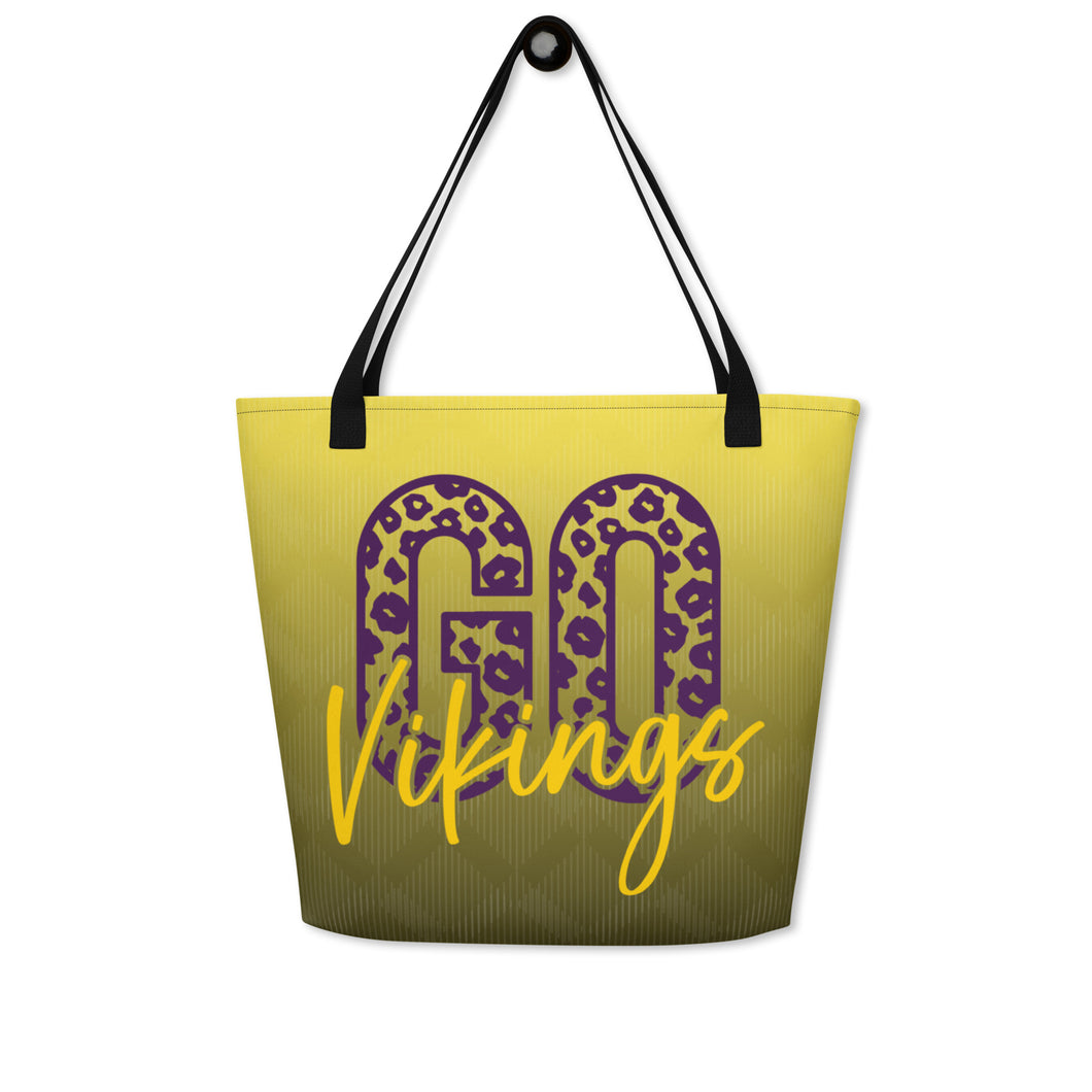 Go Vikings All-Over Print Large Tote Bag(NFL)