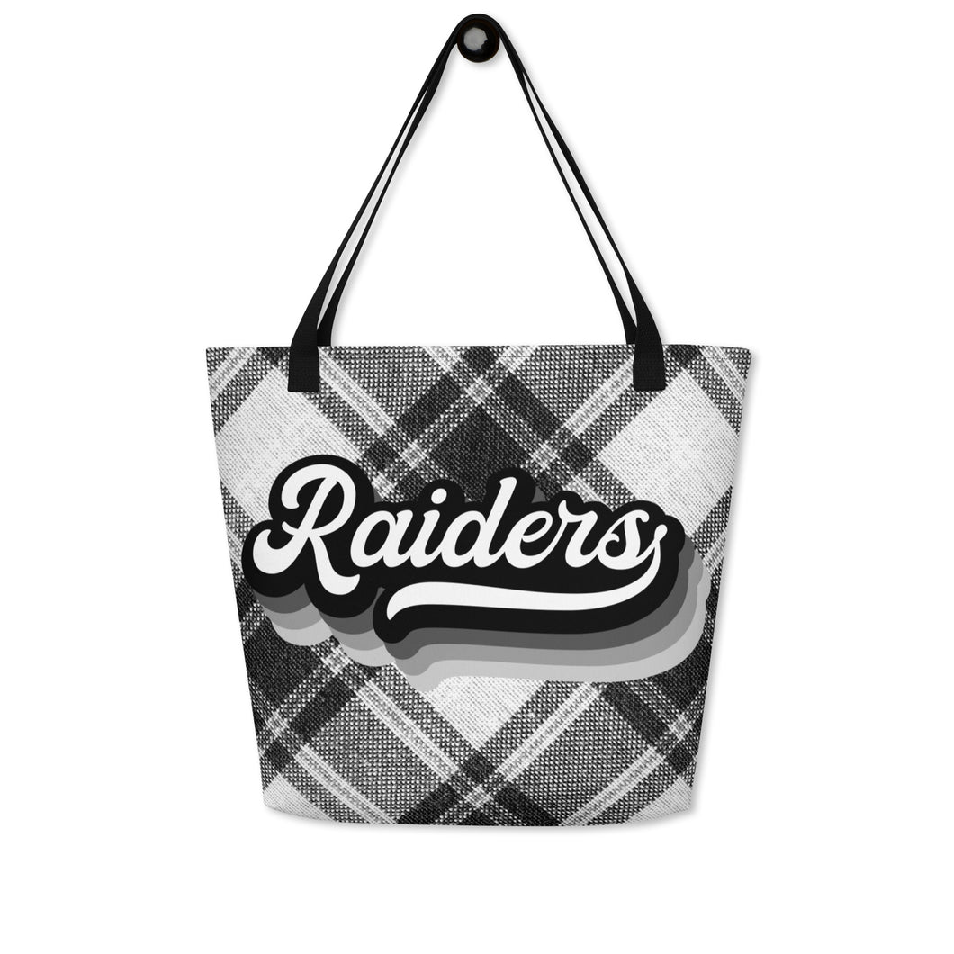 Raiders Retro All-Over Print Large Tote Bag(NFL)