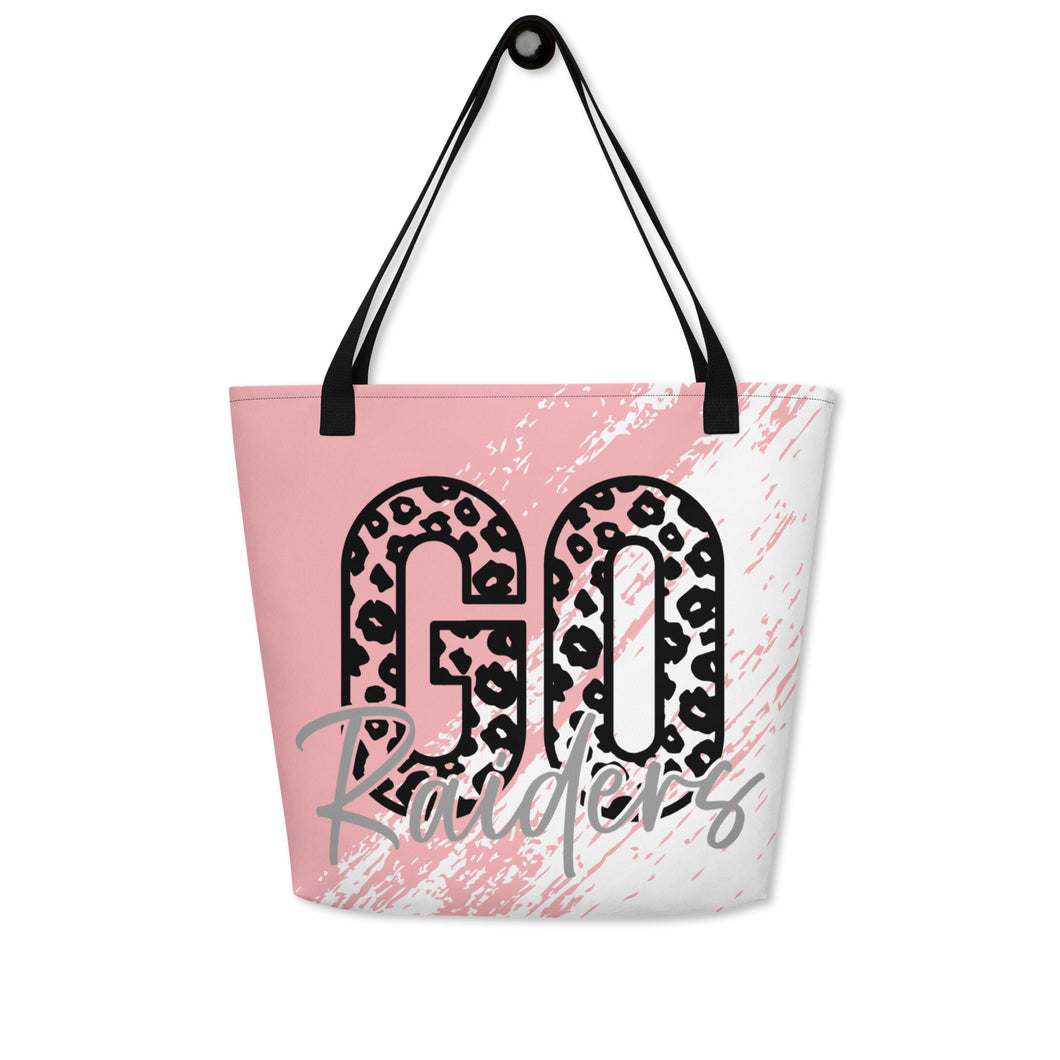 Go Raiders All-Over Print Large Tote Bag(NFL)