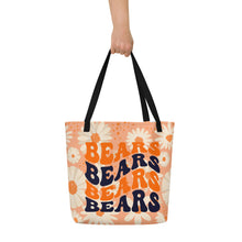 Load image into Gallery viewer, Bears Wave All-Over Print Large Tote Bag
