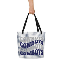 Load image into Gallery viewer, Cowboys Wave All-Over Print Large Tote Bag(NFL)
