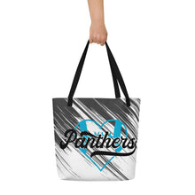 Load image into Gallery viewer, Panthers Heart All-Over Print Large Tote Bag
