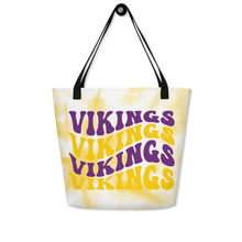 Load image into Gallery viewer, Vikings Wave All-Over Print Large Tote Bag(NFL)
