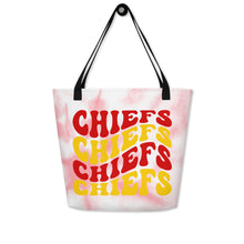 Load image into Gallery viewer, Chiefs Wave All-Over Print Large Tote Bag(NFL)
