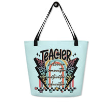 Load image into Gallery viewer, Teacher Inspiration All-Over Print Large Tote Bag
