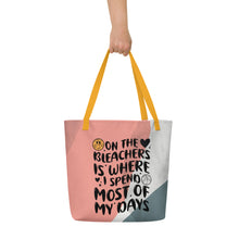 Load image into Gallery viewer, Basketball Bleachers All-Over Print Large Tote Bag
