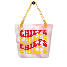 Load image into Gallery viewer, Chiefs Wave All-Over Print Large Tote Bag(NFL)
