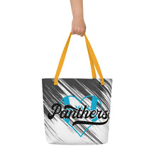 Load image into Gallery viewer, Panthers Heart All-Over Print Large Tote Bag
