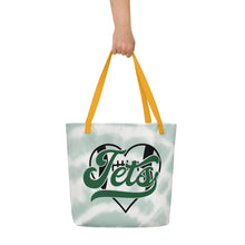 Load image into Gallery viewer, Jets Heart All-Over Print Large Tote Bag
