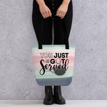 Load image into Gallery viewer, You Just Got Served Tennis Tote bag
