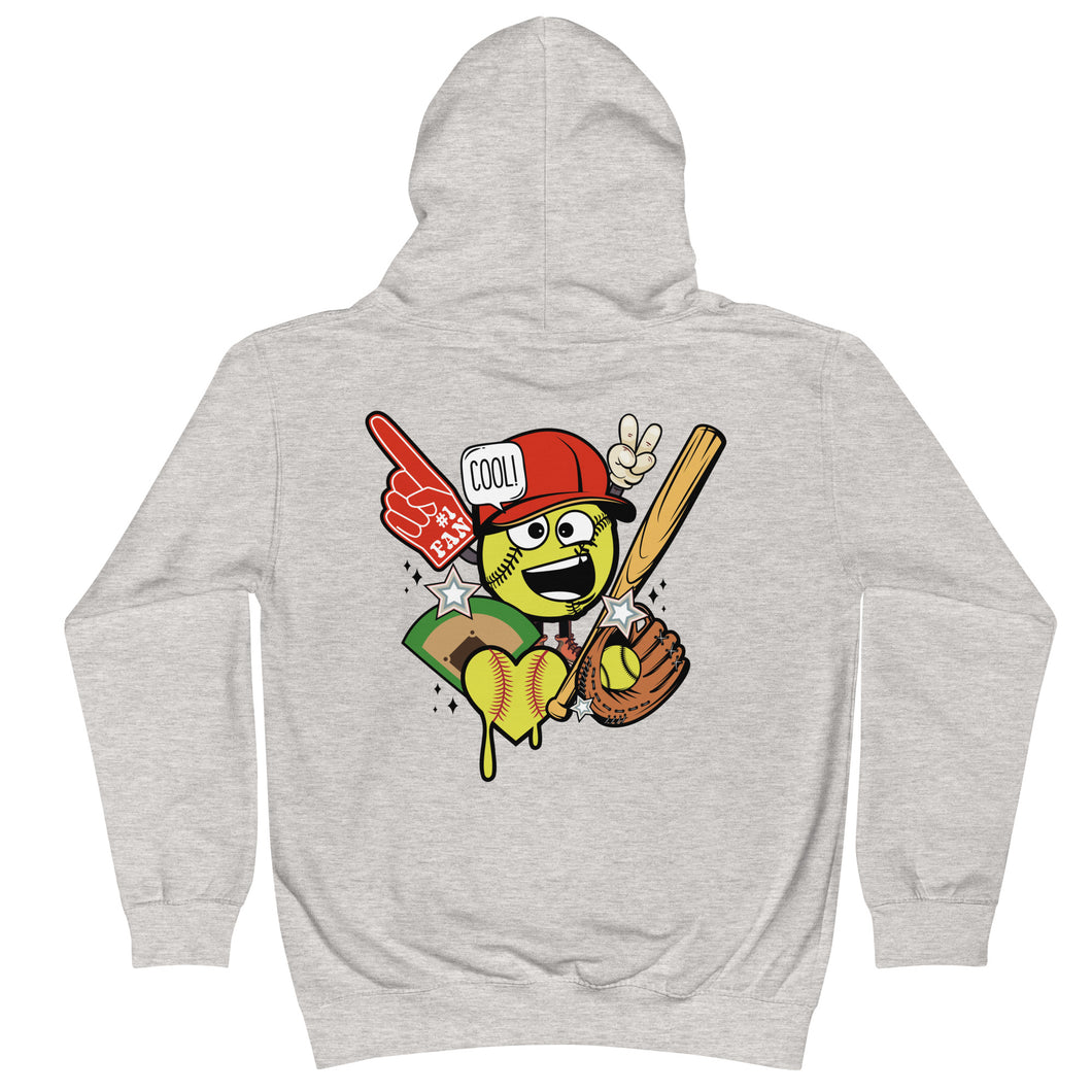 Softball Fan Youth Hoodie