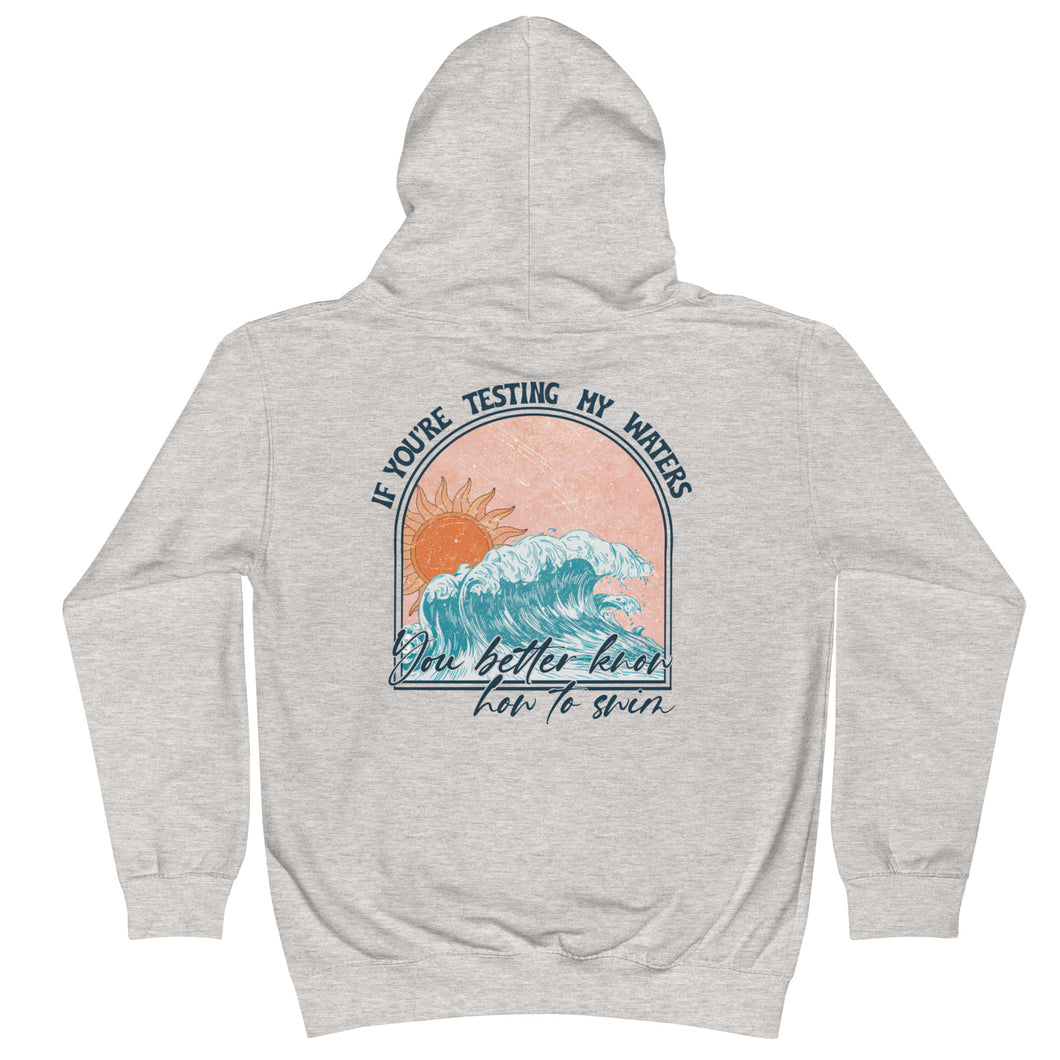 Testing The Water Swim Youth Hoodie