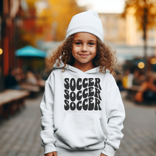 Load image into Gallery viewer, Soccer Wave Youth Hoodie
