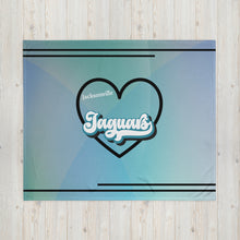 Load image into Gallery viewer, Jaguars Retro Heart Throw Blanket(NFL)
