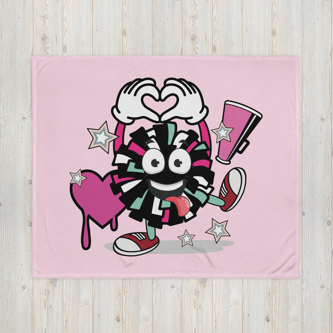 Cheer Pom Pom Throw Blanket