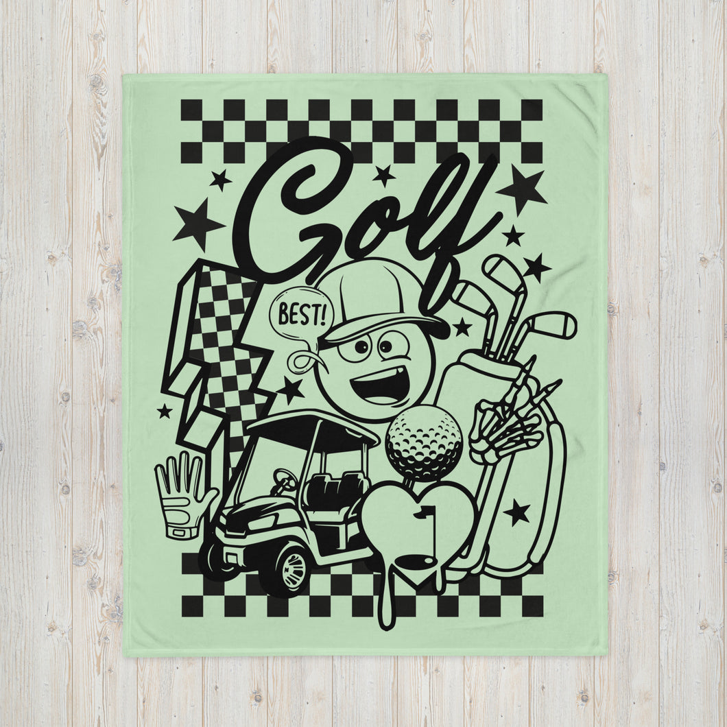 Golf Retro Throw Blanket