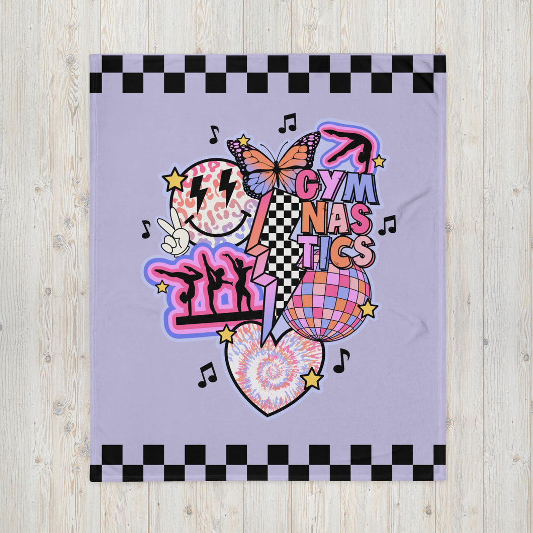 Gymnastics Party Throw Blanket