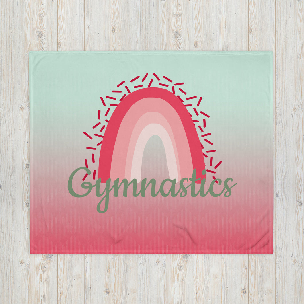 Gymnastics Rainbow Throw Blanket