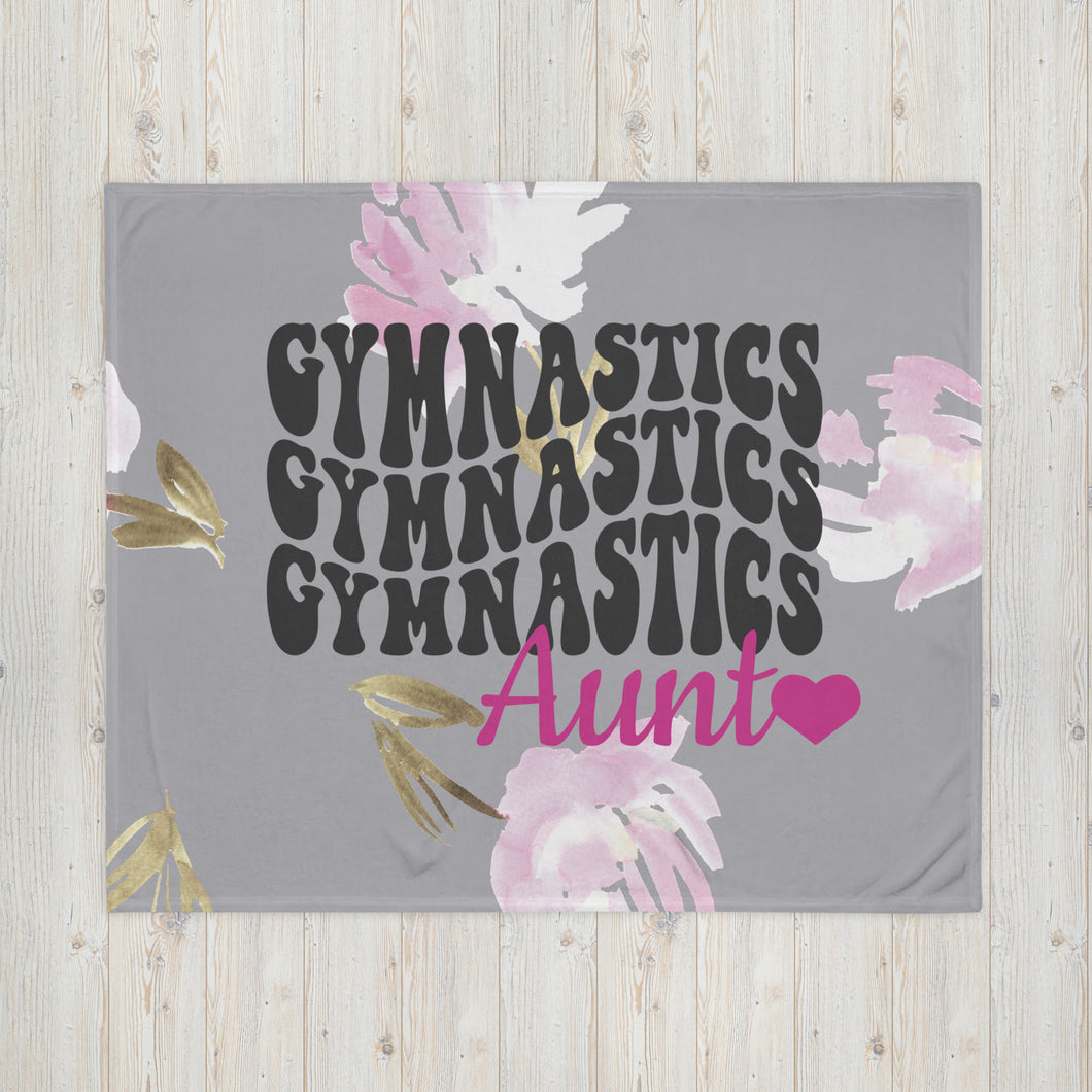 Gymnastics Aunt Throw Blanket