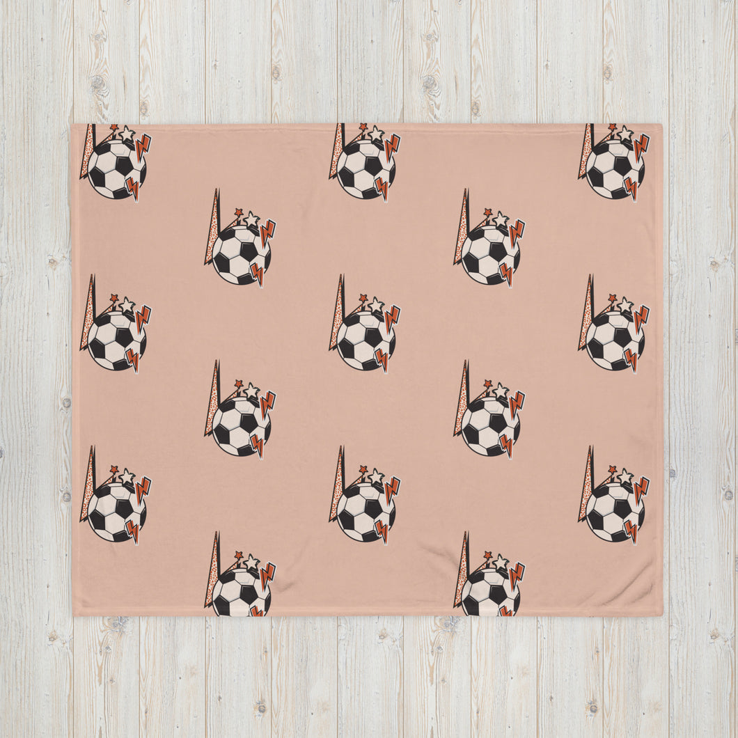 Soccer Explosion Throw Blanket