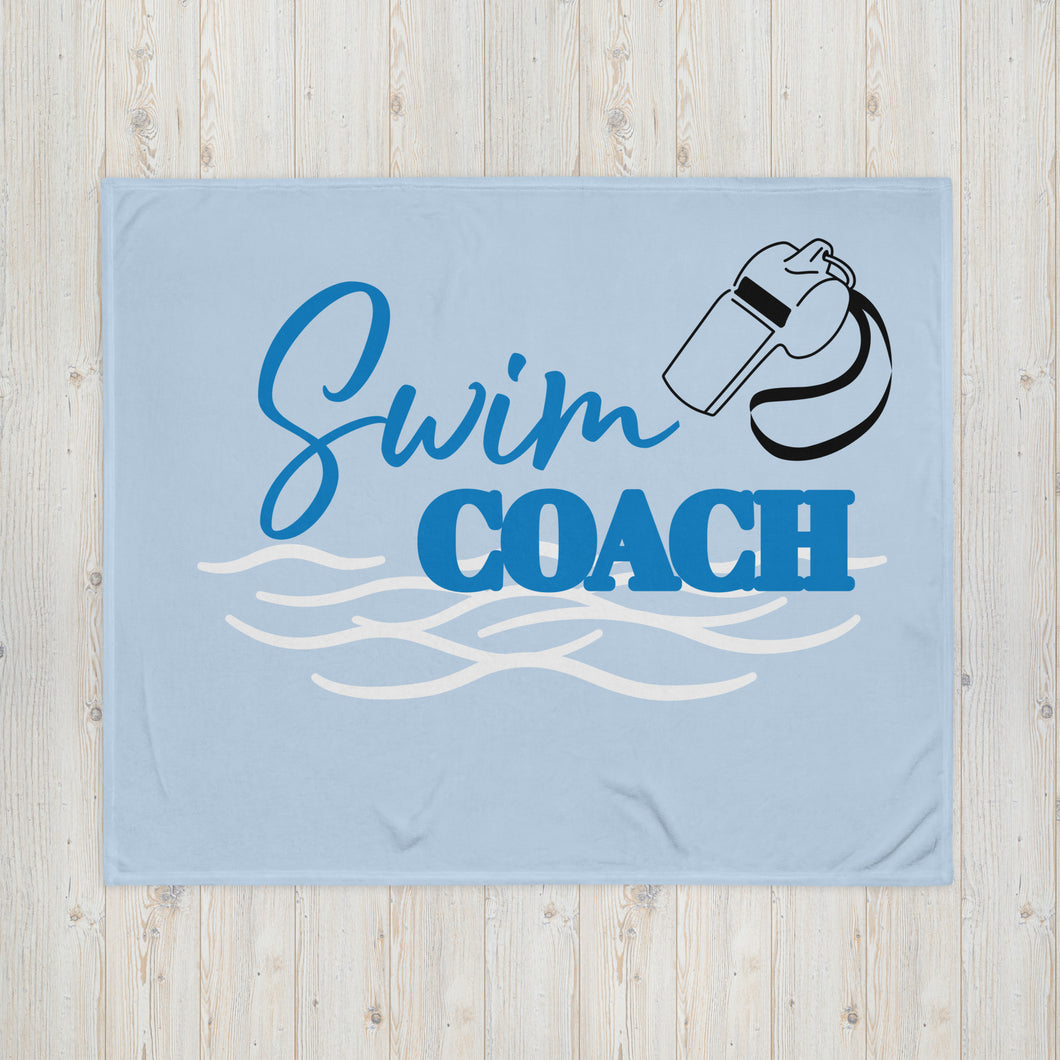 Swim Coach Throw Blanket