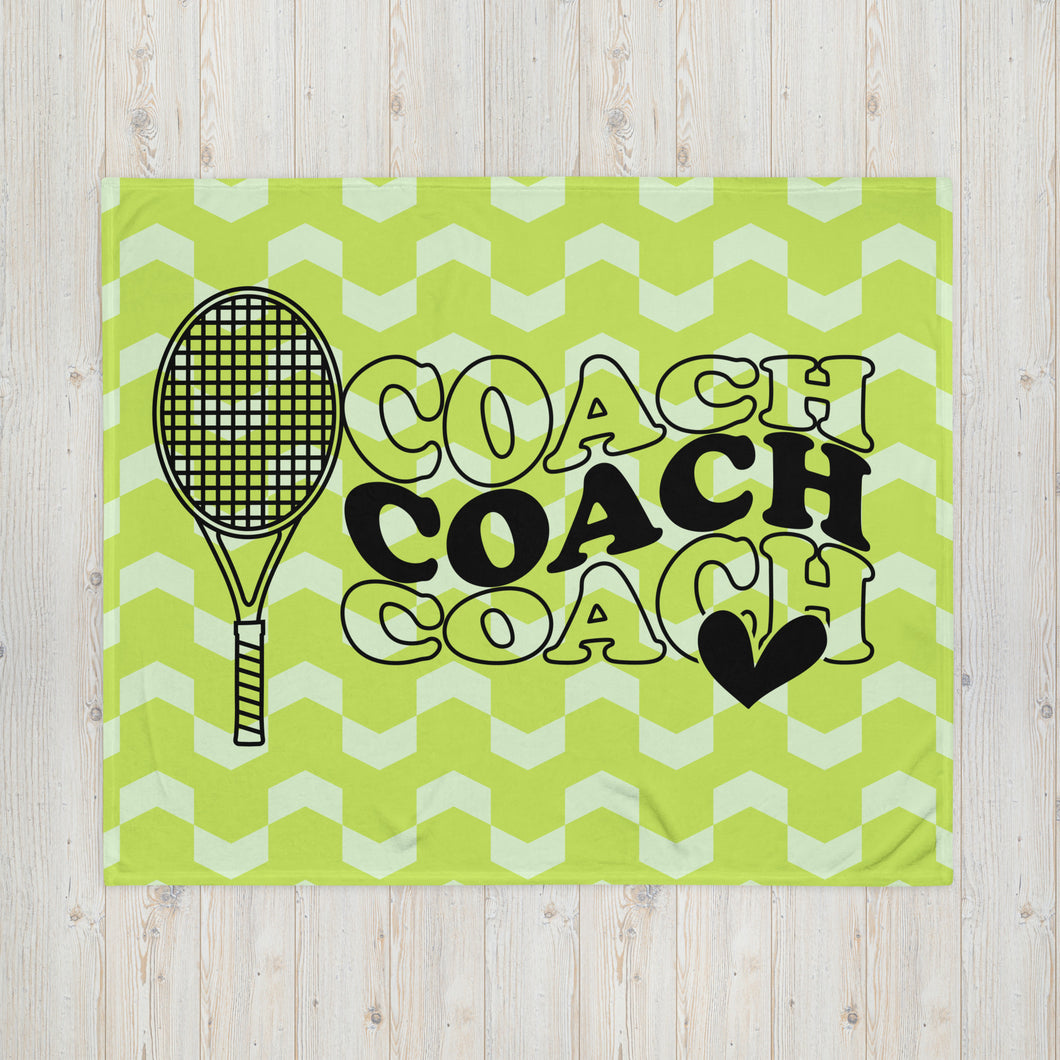 Tennis Coach Throw Blanket