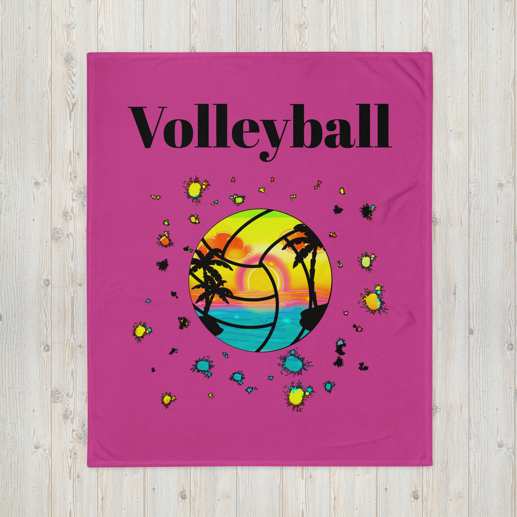 Volleyball Summer Throw Blanket