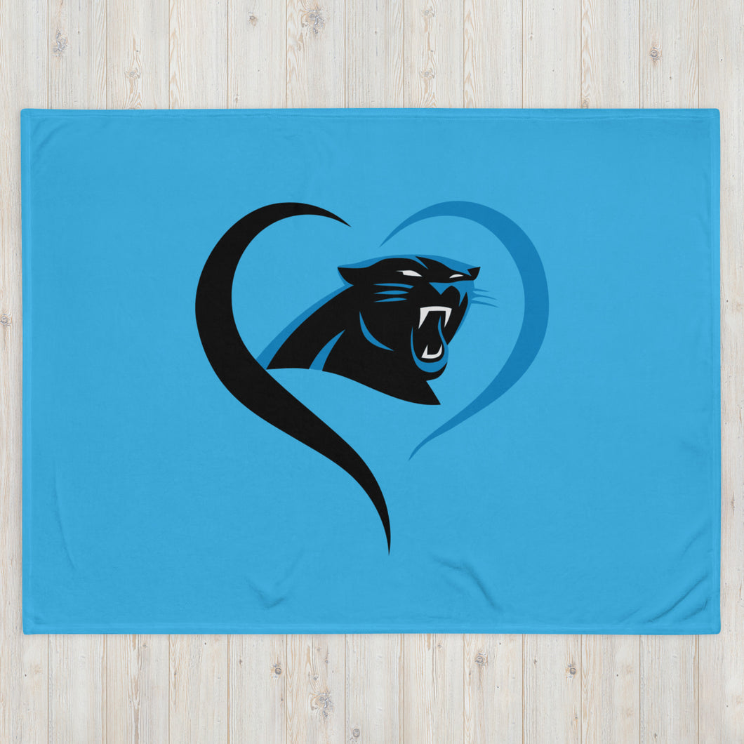 Panthers Heart Throw Blanket