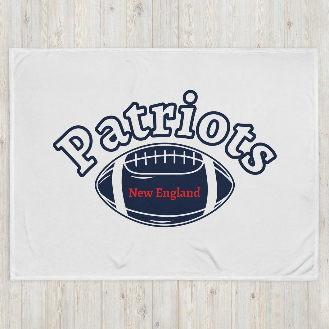 NE Patriots Football Throw Blanket(NFL)