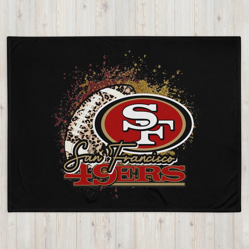 SF 49ers Splatter Throw Blanket(NFL)