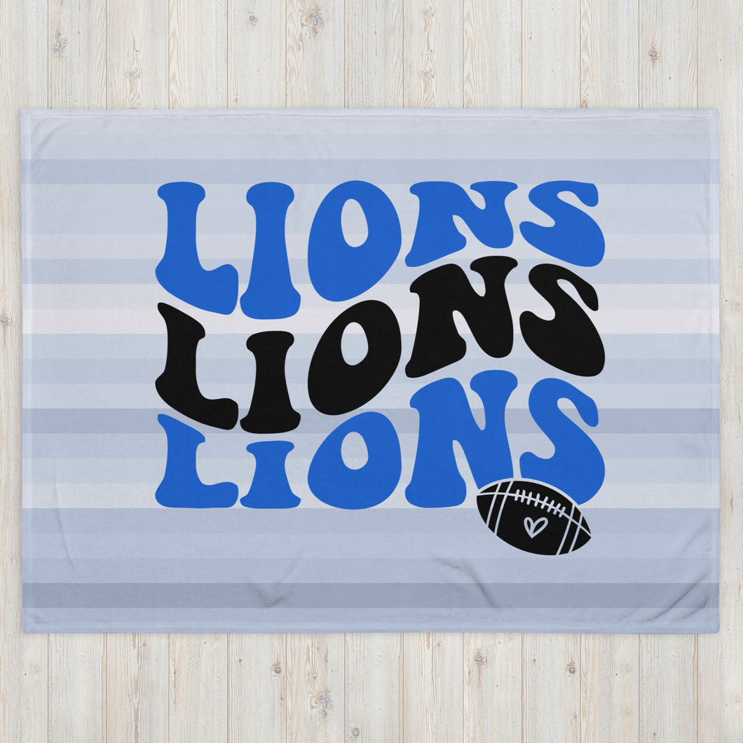 Lions Wave Throw Blanket(NFL)