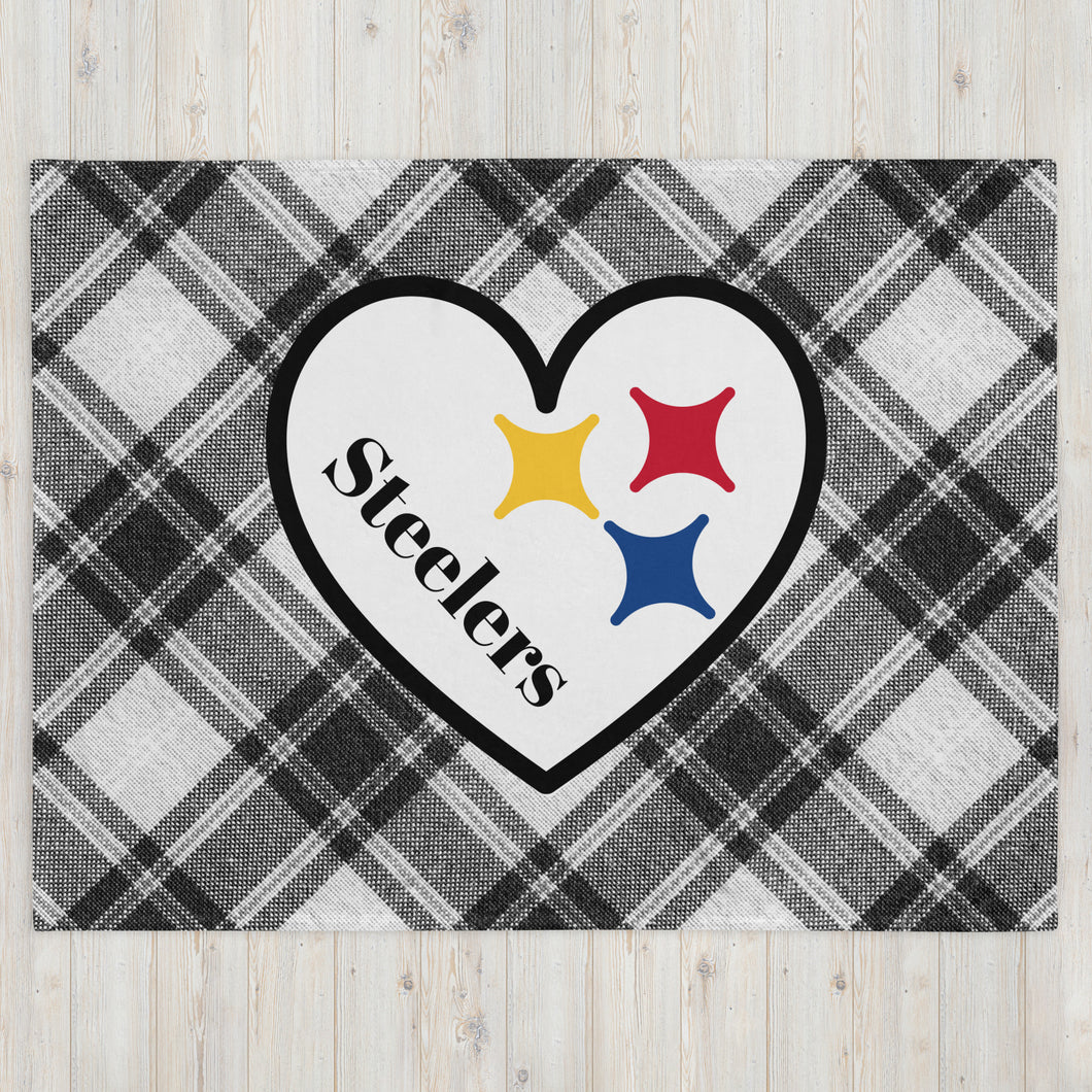 Steelers Heart Throw Blanket(NFL)