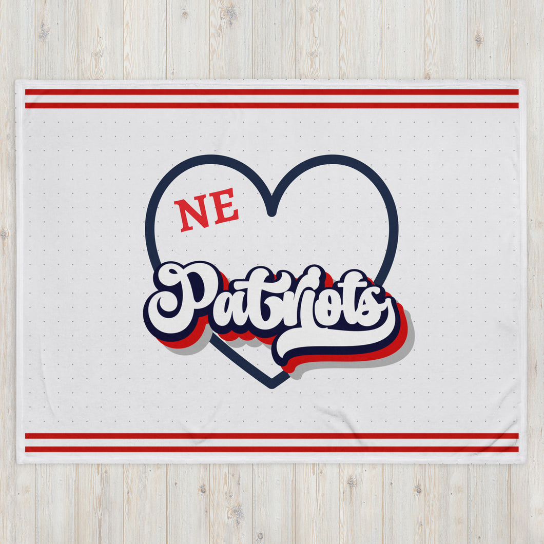 NE Patriots Retro Throw Blanket(NFL)