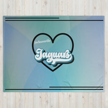 Load image into Gallery viewer, Jaguars Retro Heart Throw Blanket(NFL)
