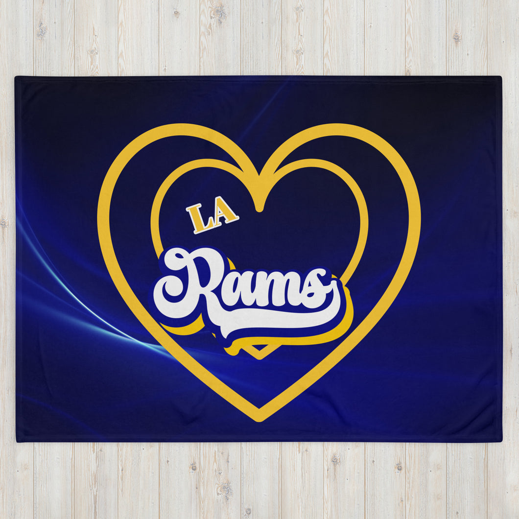 Rams Heart Throw Blanket(NFL)