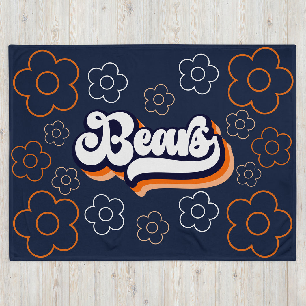 Bears Retro Throw Blanket