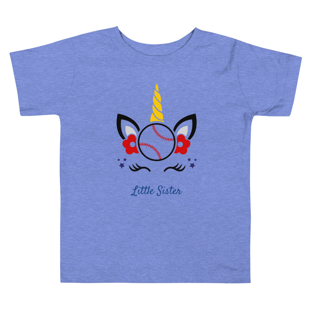 Little Sister Unicorn Baseball T-shirt