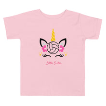 Load image into Gallery viewer, Unicorn Volleyball Little Sister Toddler Tee
