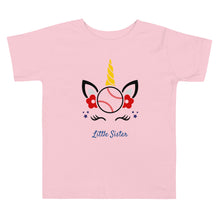 Load image into Gallery viewer, Little Sister Unicorn Baseball T-shirt
