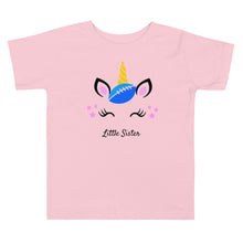 Load image into Gallery viewer, Unicorn Football Little Sister Toddler T-shirt
