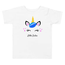 Load image into Gallery viewer, Unicorn Football Little Sister Toddler T-shirt
