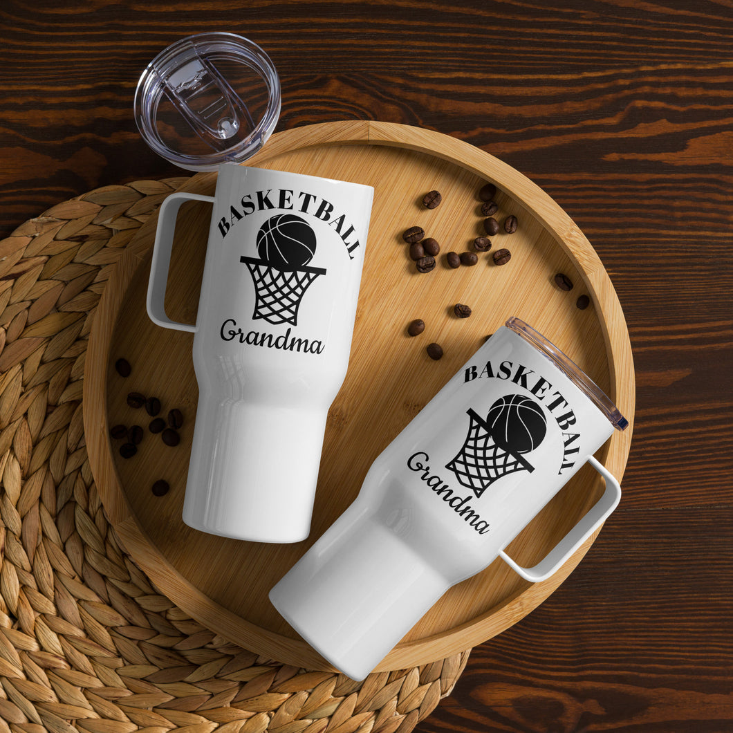 Basketball Grandma Travel Mug With A Handle