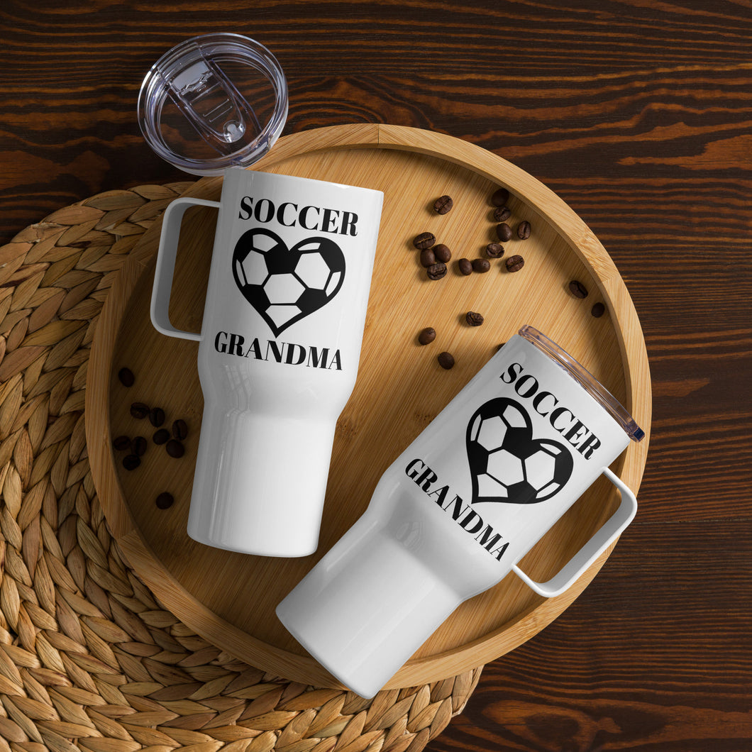 Soccer Grandma Travel Mug With A Handle