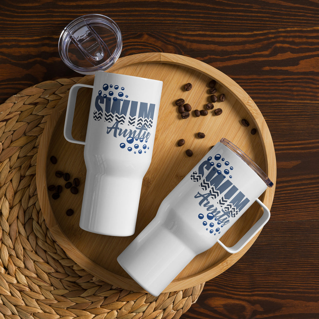 Swim Auntie Travel Mug With A Handle