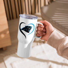 Load image into Gallery viewer, Panthers Heart Travel Mug With A Handle
