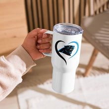 Load image into Gallery viewer, Panthers Heart Travel Mug With A Handle
