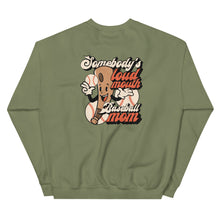 Load image into Gallery viewer, Somebody&#39;s Loud Mouth Baseball Mom Sweatshirt
